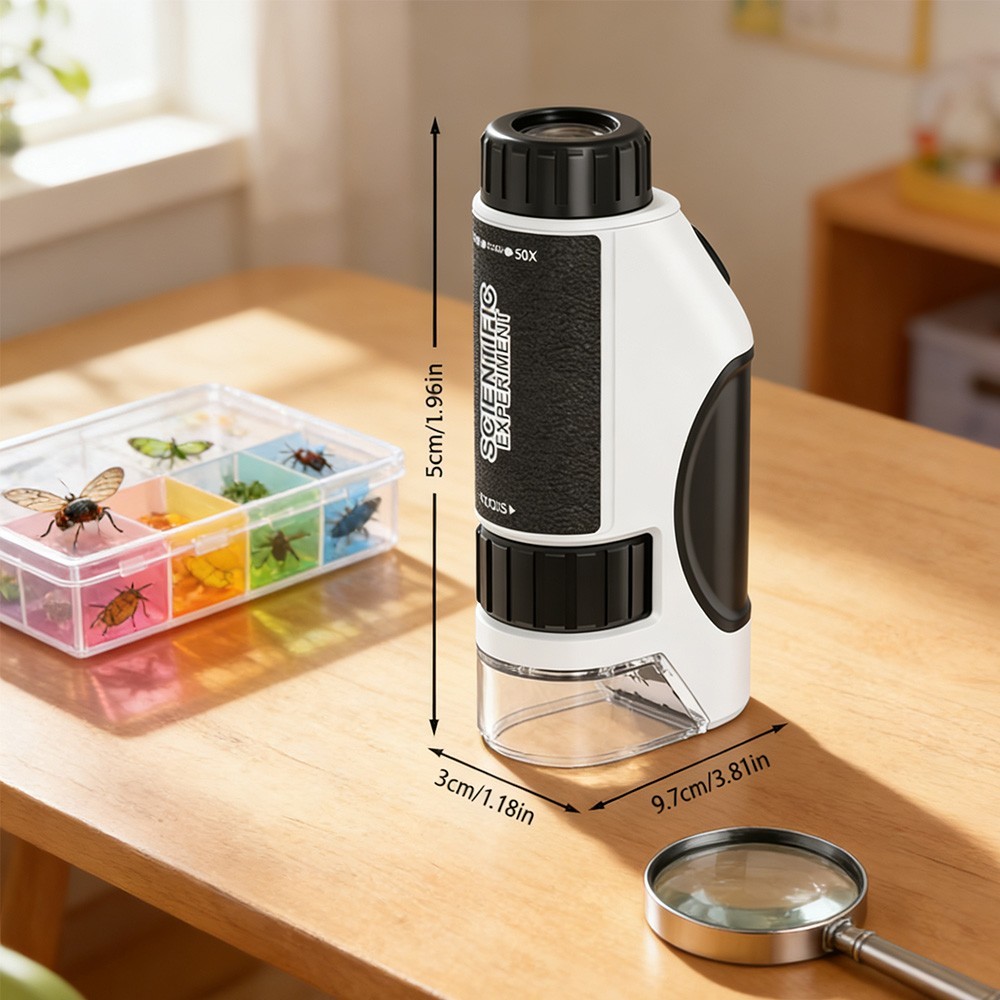 9.7in Handheld Mini Microscope Portable Outdoor Exploration Science Toy