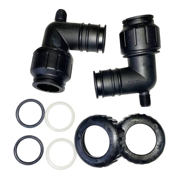 [2] Water Care WS1 3/4” John Gueist QC Elbows V3007-15 CL07-JG Softener