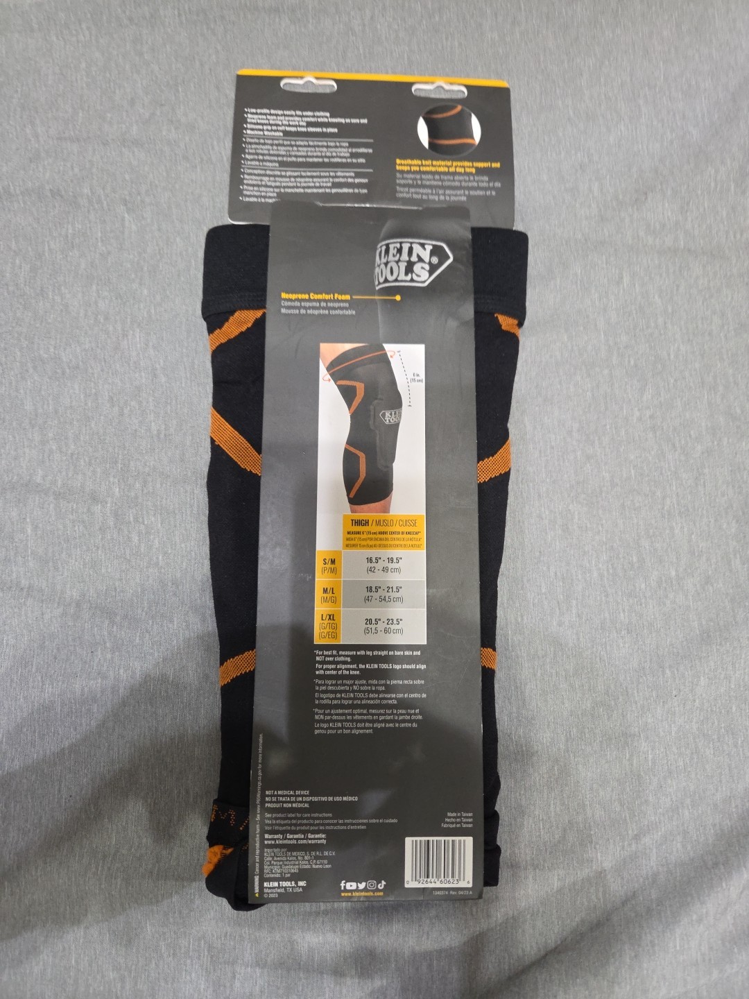 Klein Tools 60623 Knee Pad Compression Sleeve, M/L
