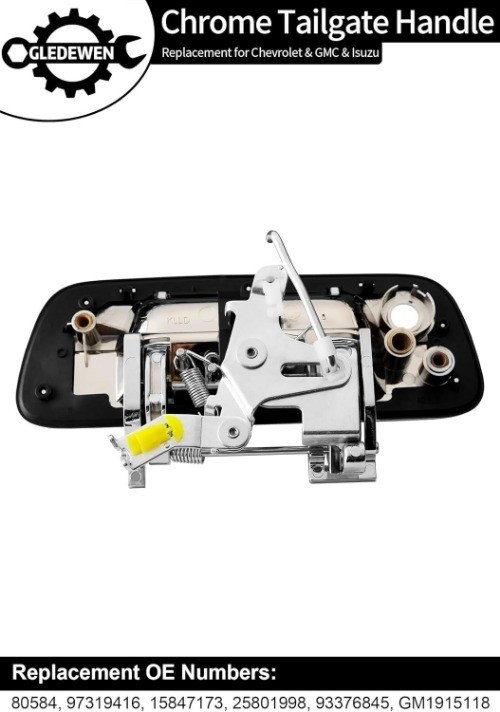 Tailgate Door Handle Chrome, Compatibl Color: Chrome Tailgate Handle w/keyhole
