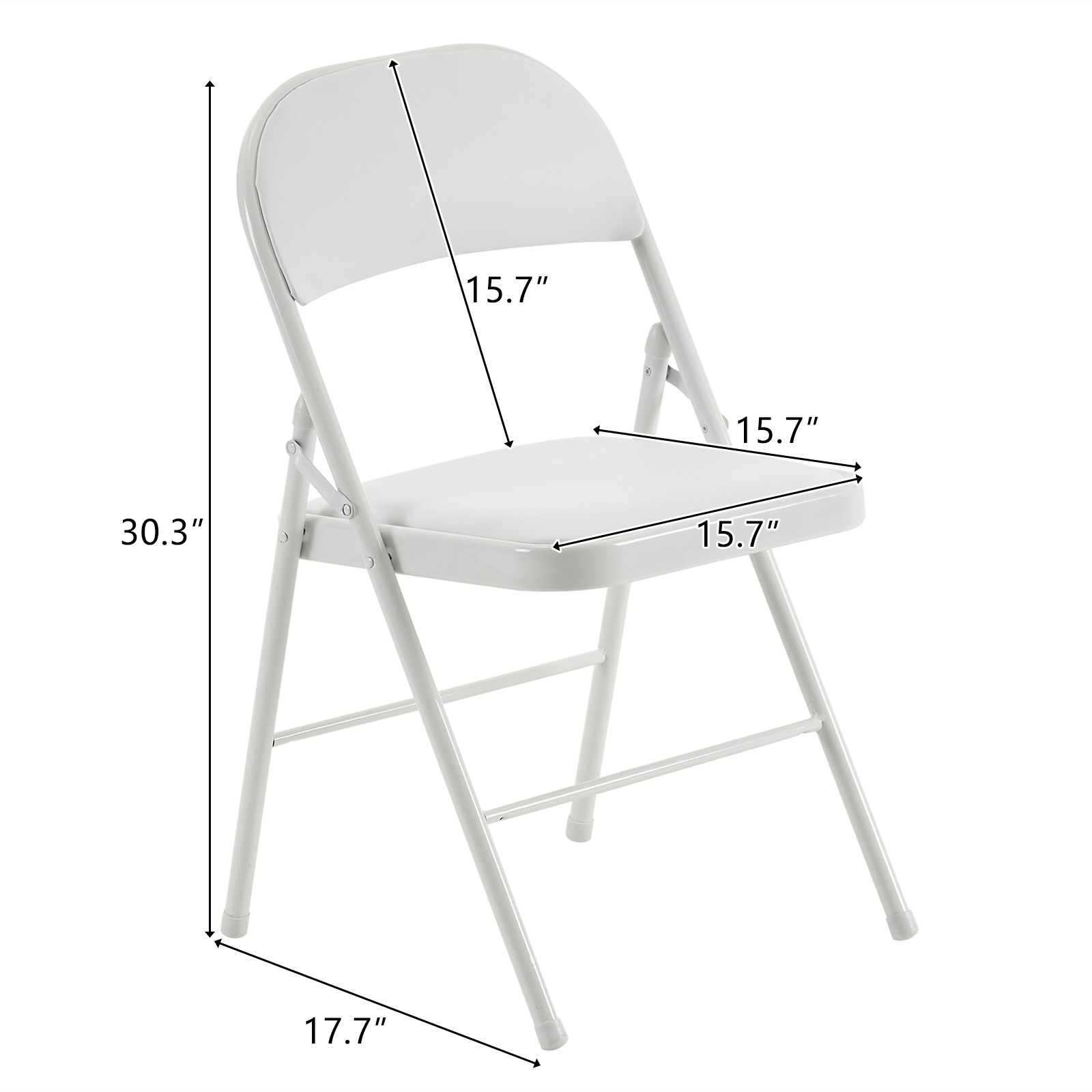 【Old Code：33292149】4pcs Elegant Foldable Iron & PVC Chairs for Convention
