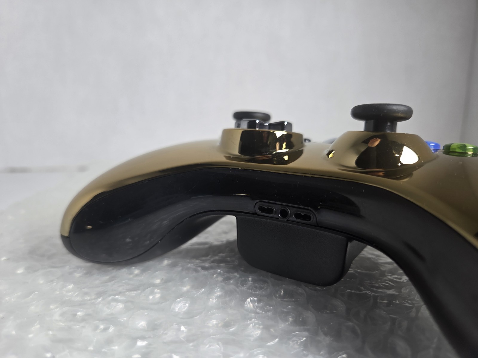 Microsoft Xbox 360 Wireless Controller Chrome Gold elite Tested Clean New Sticks