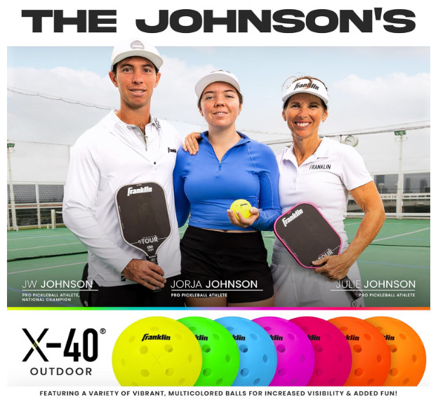 Franklin X-40 Outdoor Pickleballs - USAPA Approved - PACK OF 36 (SHIPS 1-DAY)