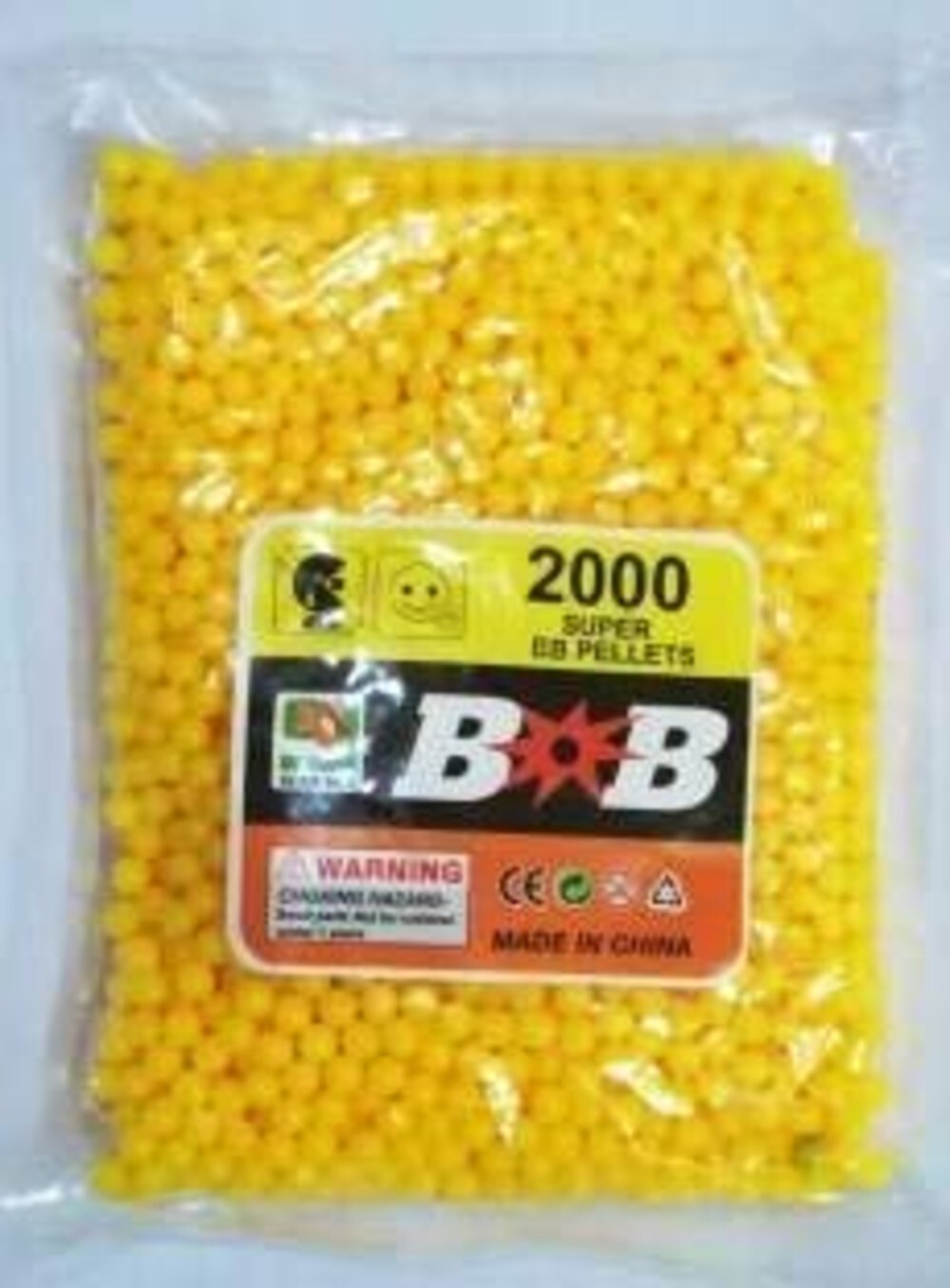 6 MM Plastic BB Bullets for Toy Guns & Air Gun | 2200 Pcs | Yellow Colour