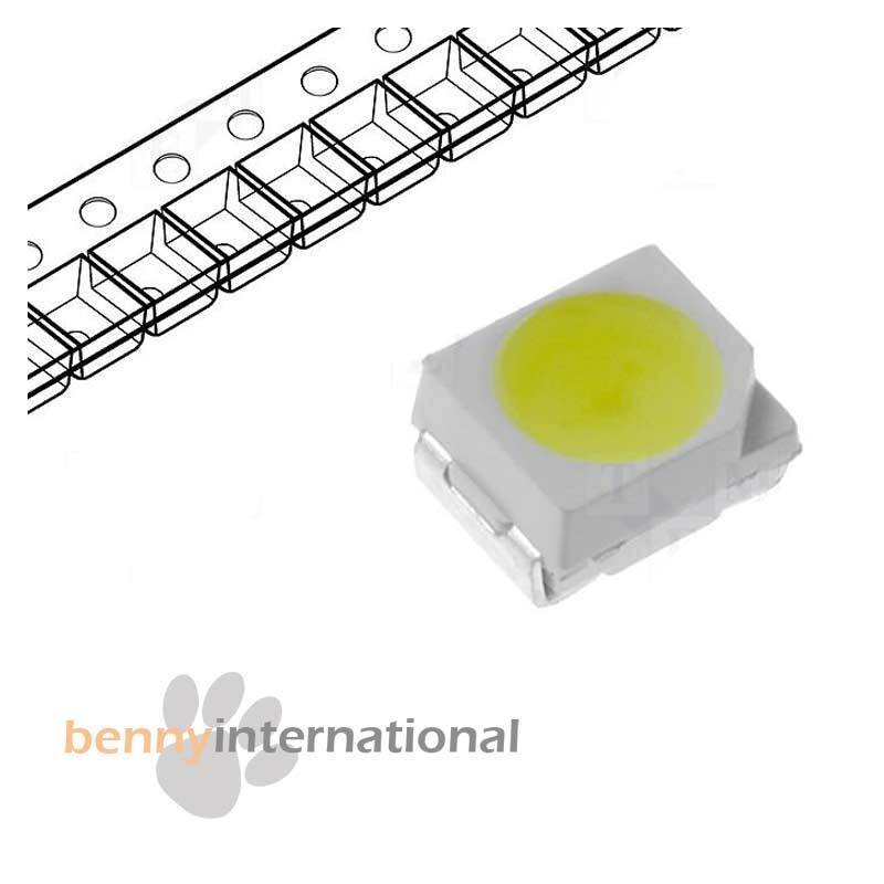 50x WHITE SMD LEDS Warm Cool 3000K 4000K 5000K 6000K 6500K  PLCC2 3528 1210 Pure