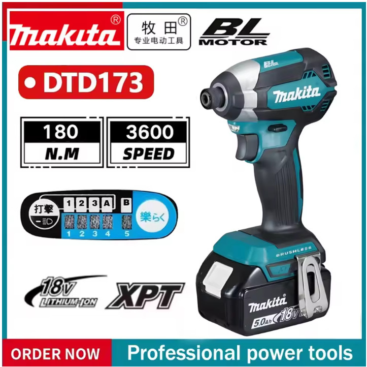 18V Brushless Impact Driver Lithium-ion Cordless Power Tool Drill Bit