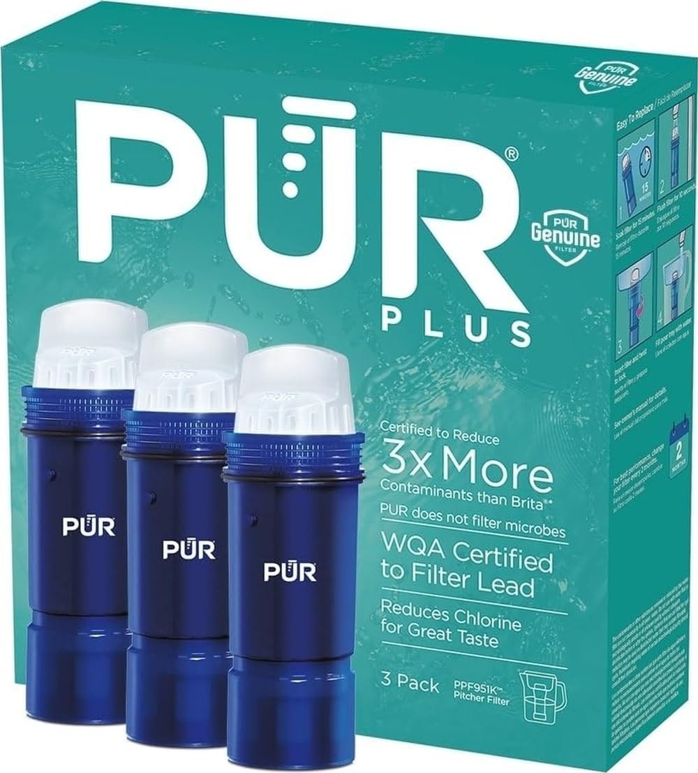 **NEW - PUR PLUS Water Replacement Filter For Pitcher - 3 Pack PPF951K