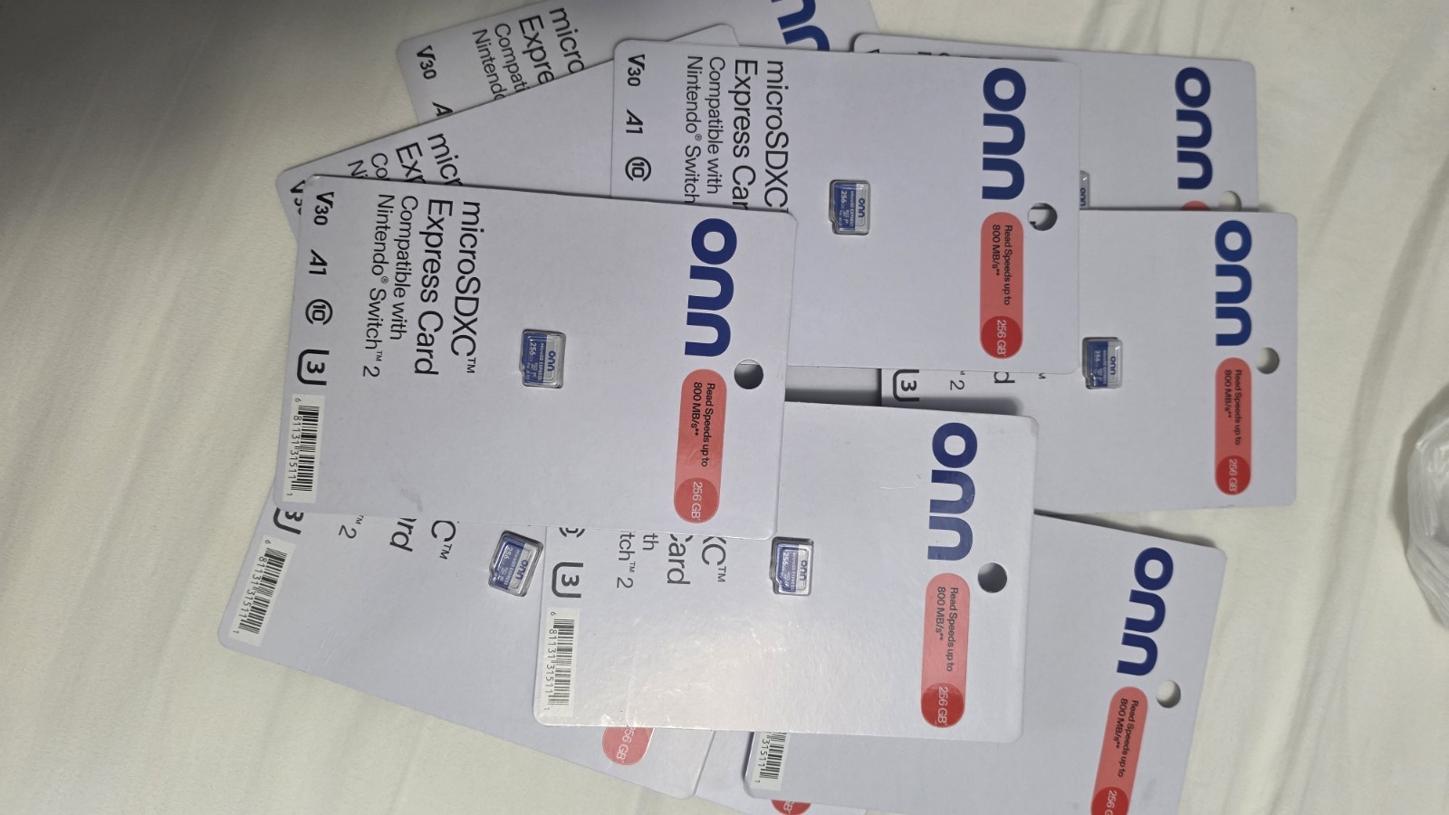 (12) Onn 256 GB Micro SD Express Card (Nintendo Switch 2) BRAND NEW!!!!!