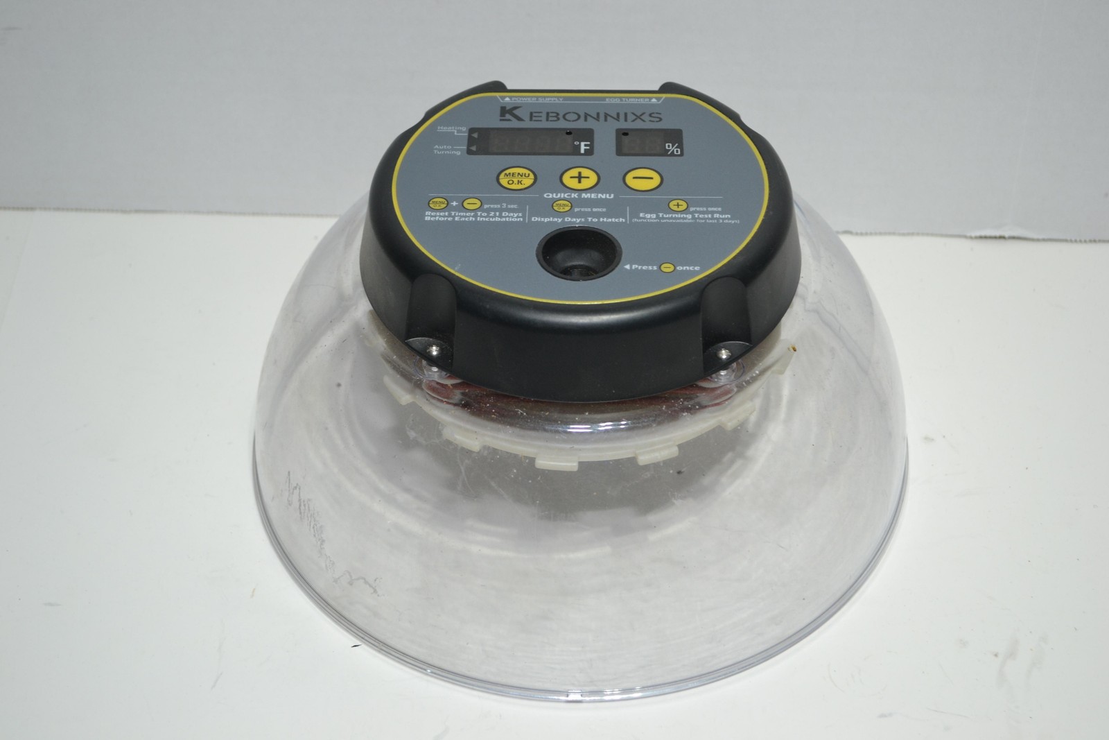 KEBONNIXS Automatic Egg Incubator Digital Display Poultry Hatcher Turner Dome