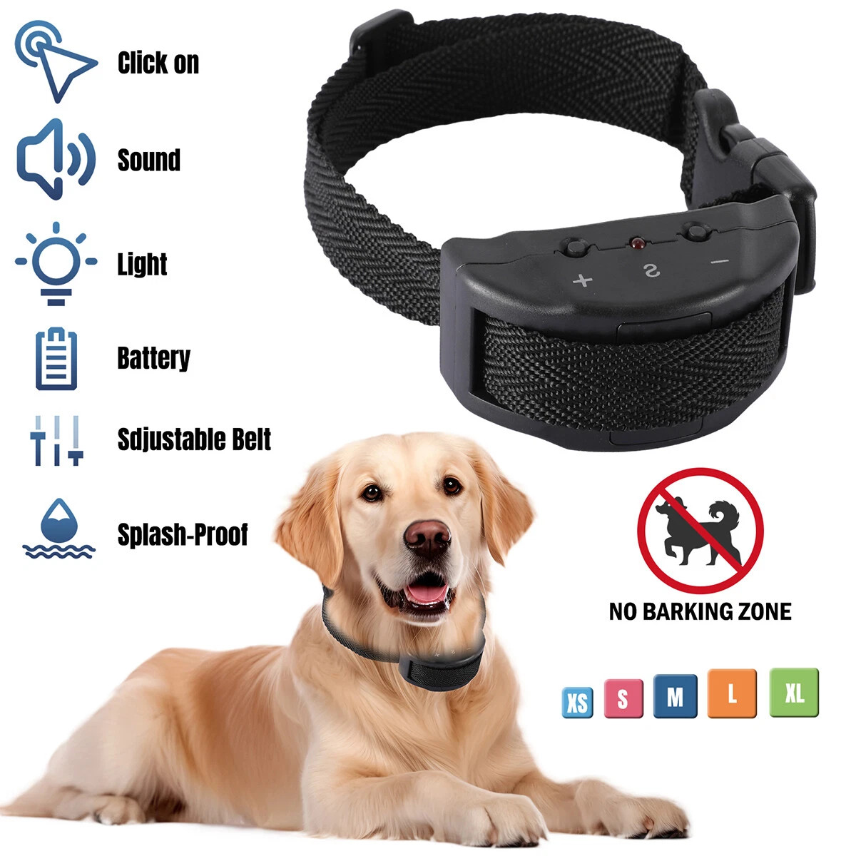 Automatic Anti Bark Barking Dog Shock Control Collar Device Large Medium Small