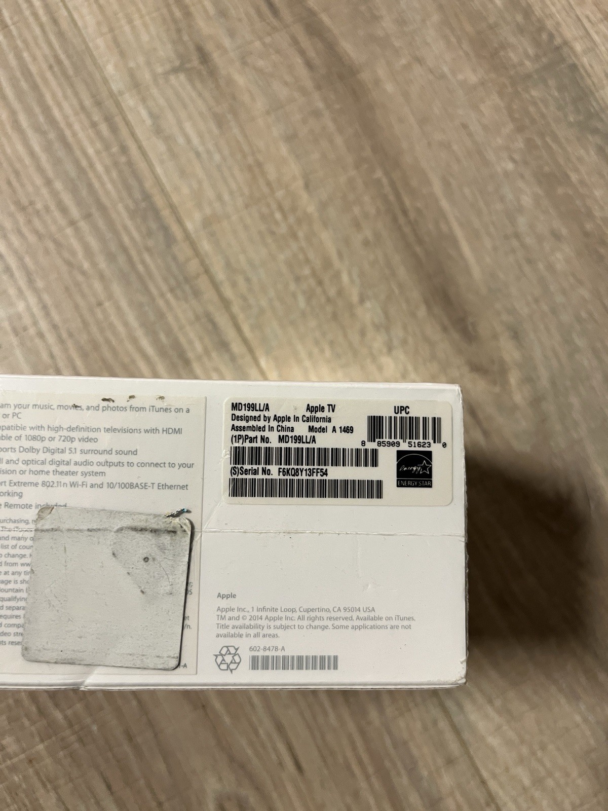 New Sealed Apple TV 3rd Generation MD199LL/A Model A1427/A1469(2012)