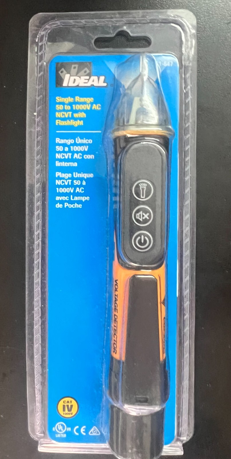 Ideal Single Range 50 to 1000V AC NCVT with Flashlight 61-647 0970