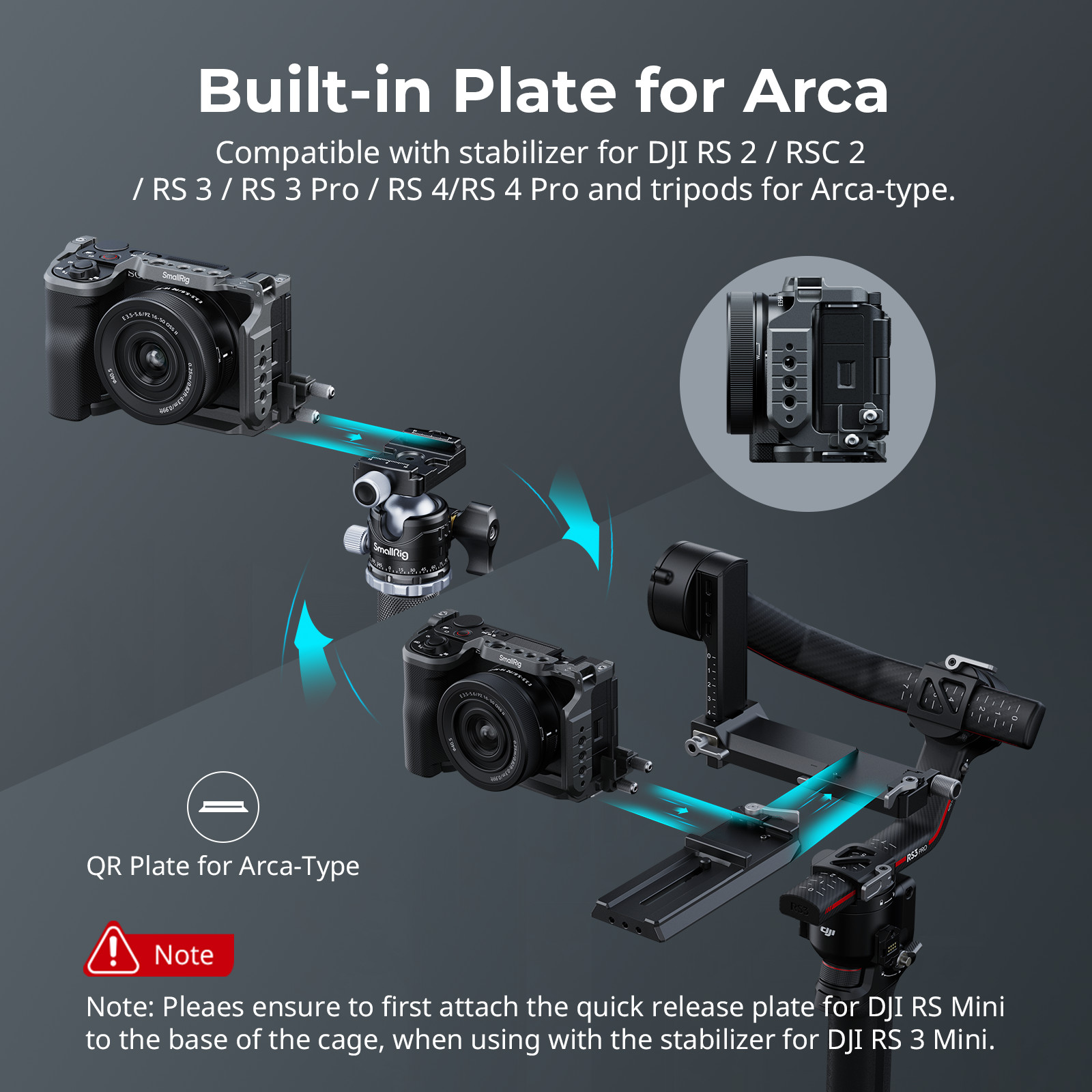 SmallRig ZV-E10 II HawkLock Quick Release Cage Kit for Sony ZV-E10 II 4949
