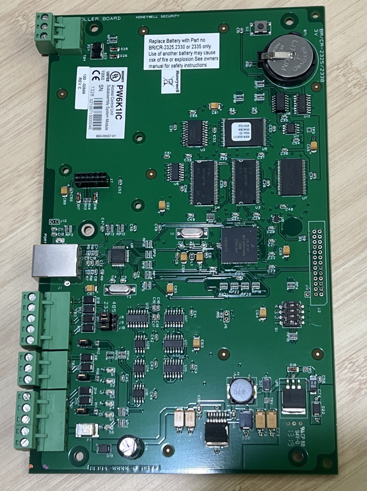 Honeywell PW6K1IC PW-6000 Series Intelligent Controller Boad Rev C