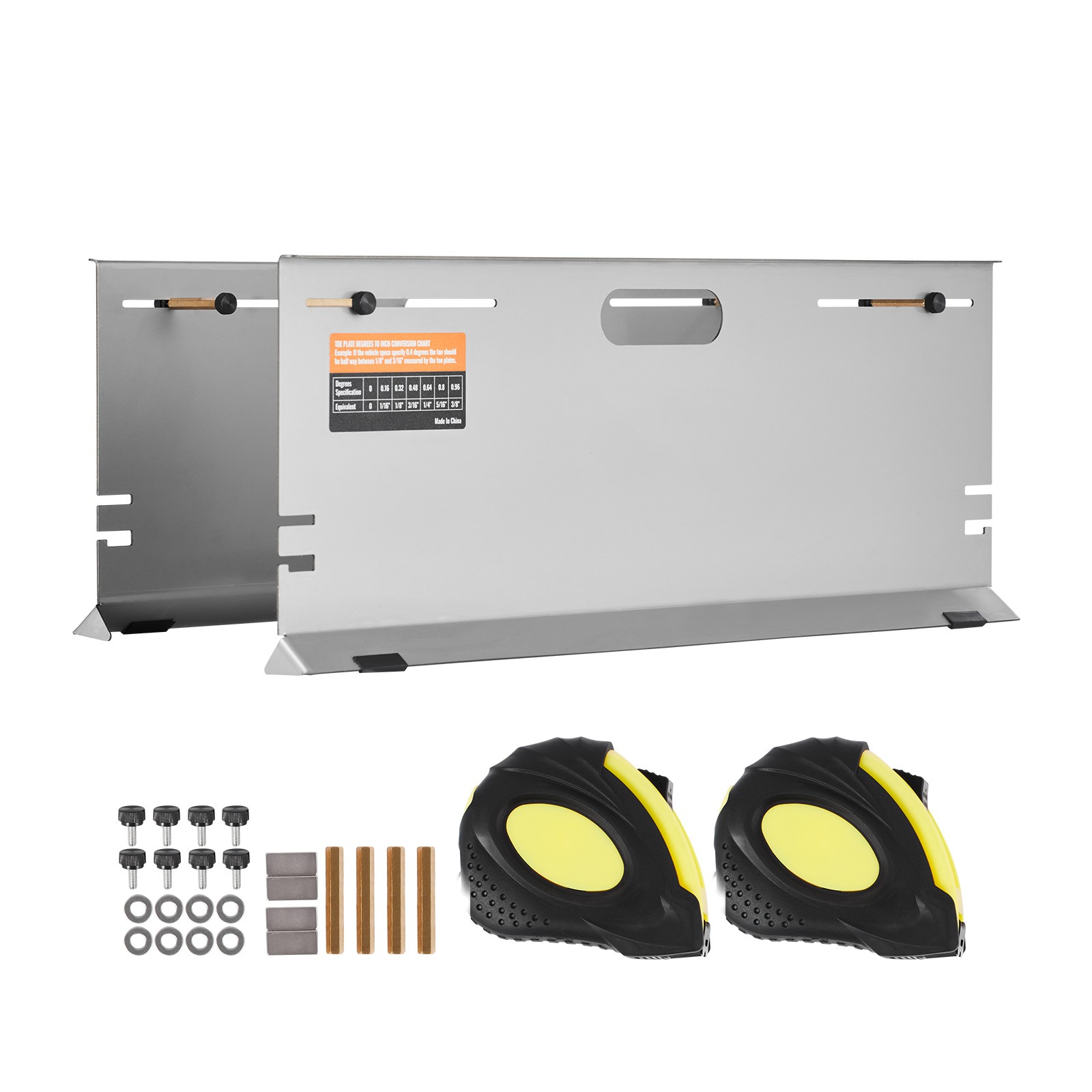 Uimoso Wheel Alignment Tool Toe Plates Accurate Measure Tape & Conversion Chart