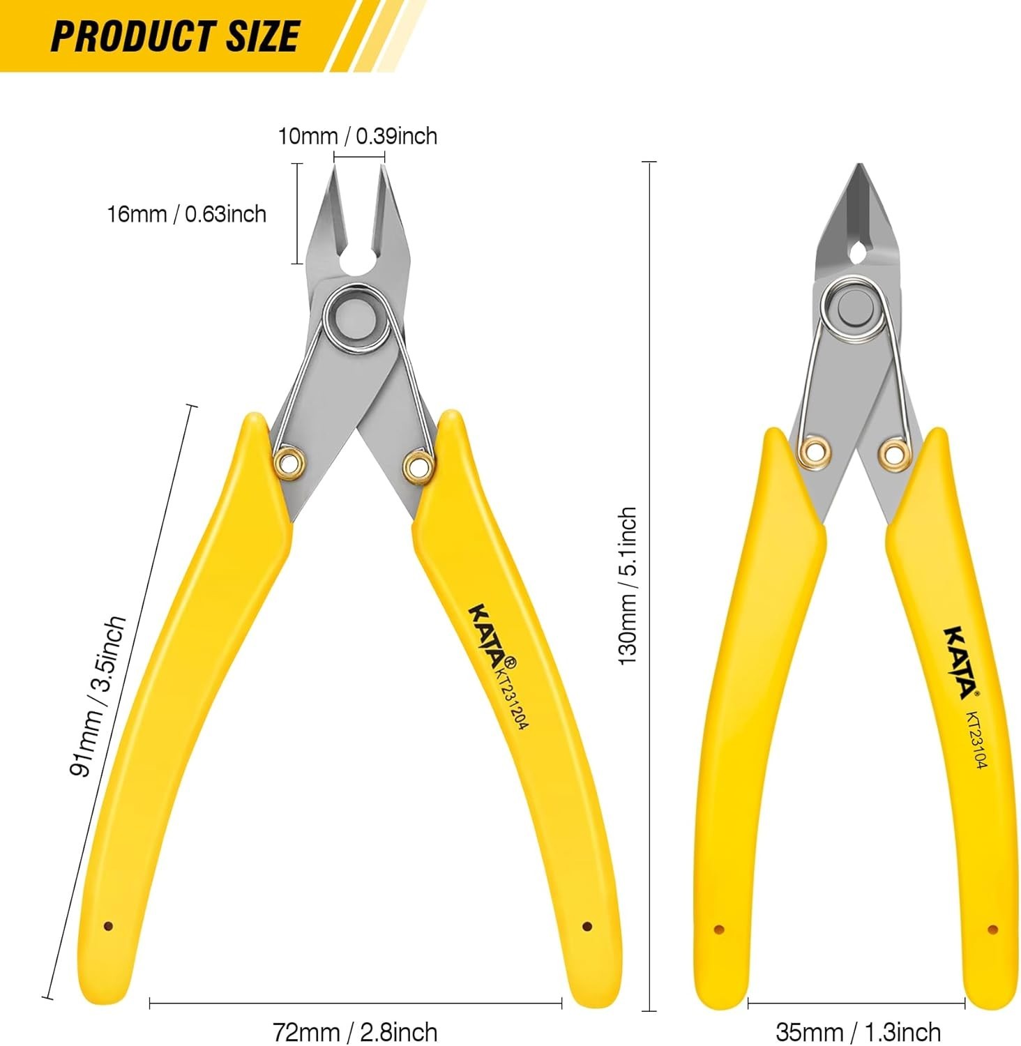 5.5 Inch Stainless Steel Wire Cutter Micro Flush Cutters, Precision Side Cutter