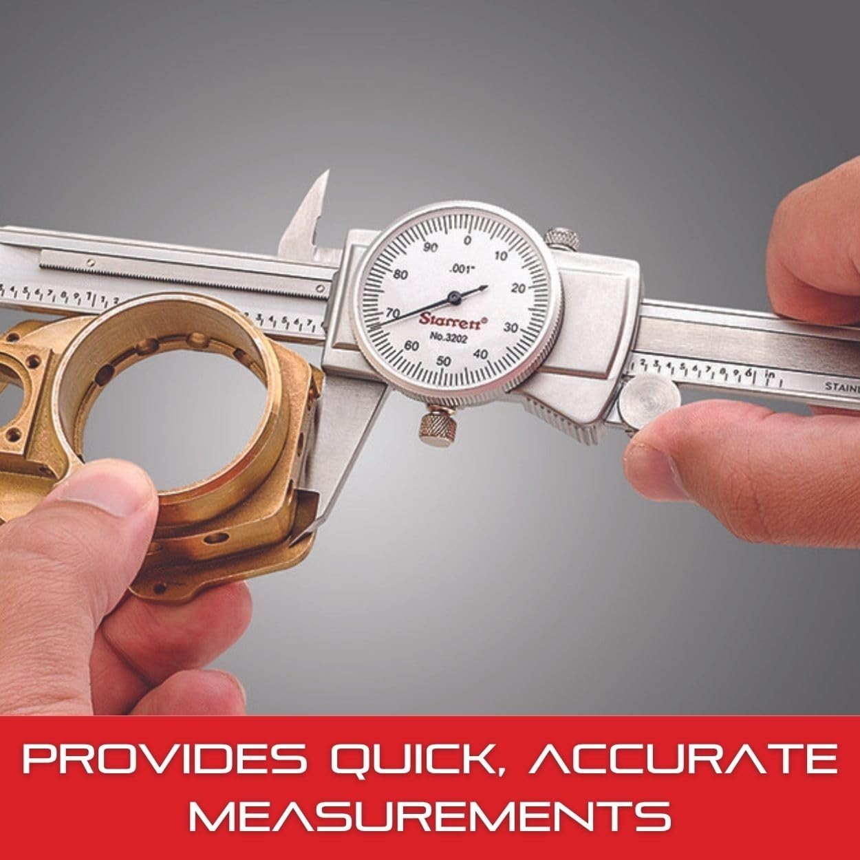 Precision Dial Caliper 0-6" | Adjustable Bezel, .001" Grad