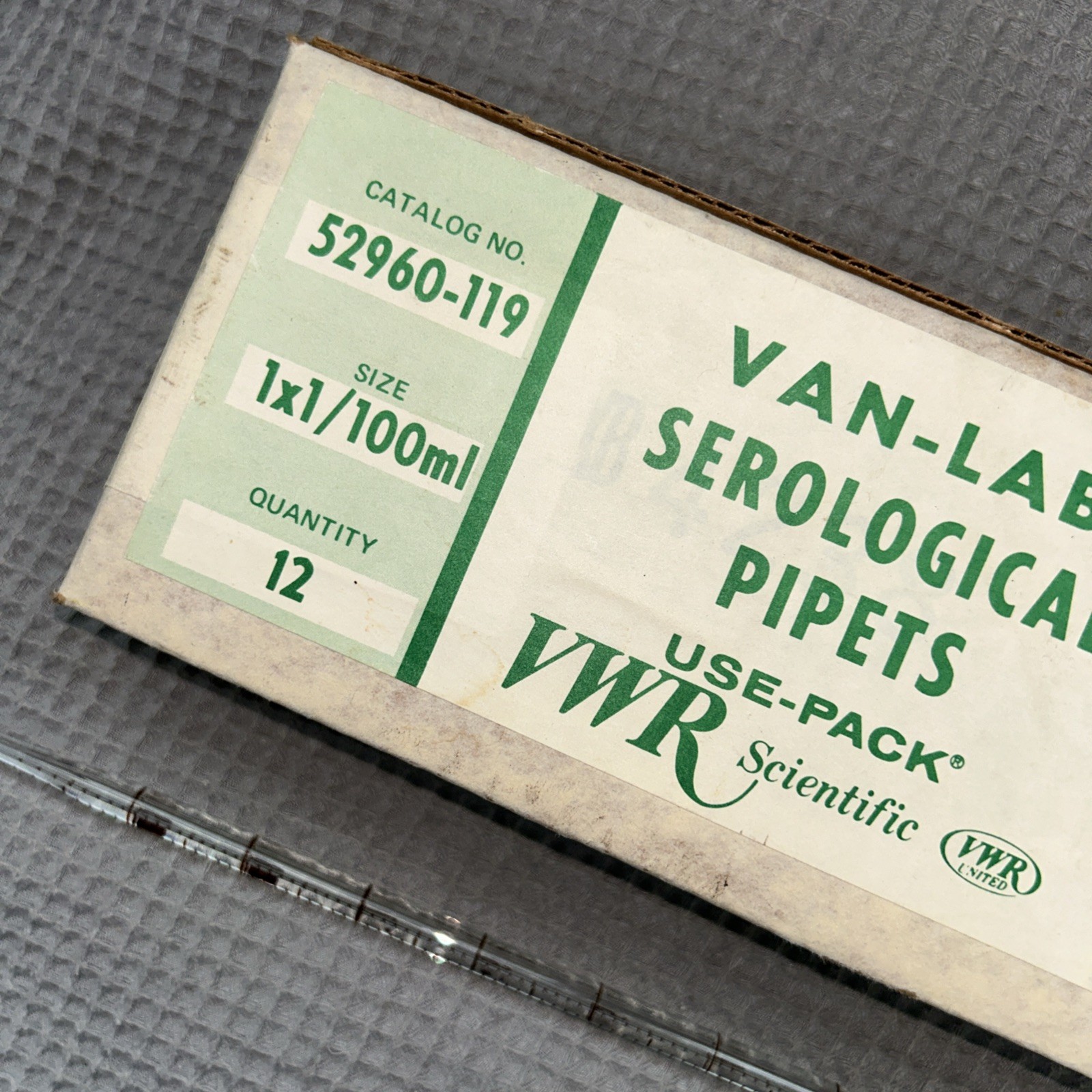 VWR Van-Lab Serological Pipets- 12, 1x1/100ml. Open Box.