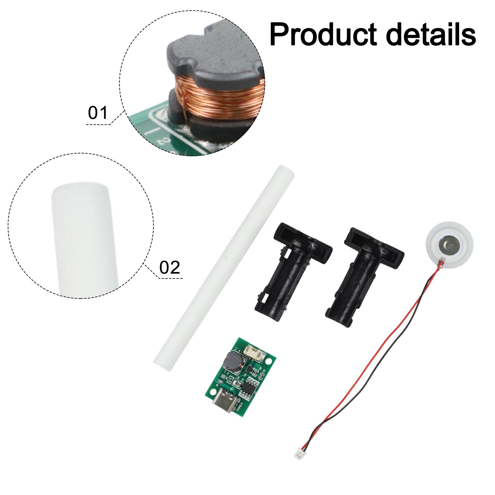 Easily Usable Set of 4 for typec Humidifier Modules with Continuous Spray
