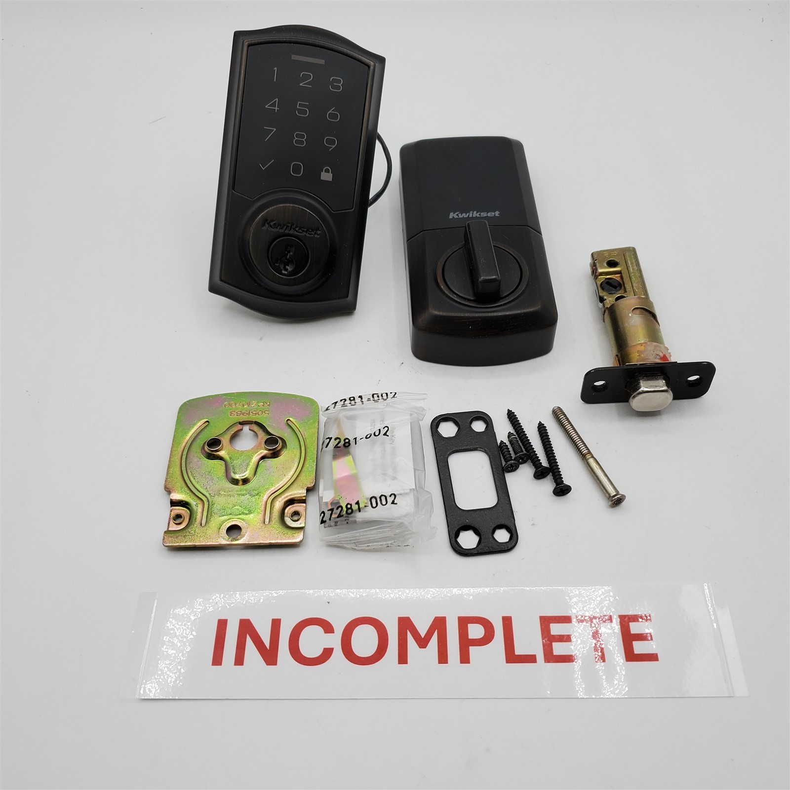 Kwikset SmartCode 270 Keyless Entry Lock, Auto-Lock, Venetian Bronze *NO KEYS*