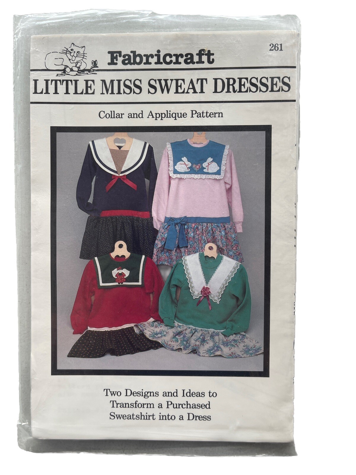Frabricraft Craft Pattern #261 “LITTLE MISS SWEAT DRESSES” Uncut