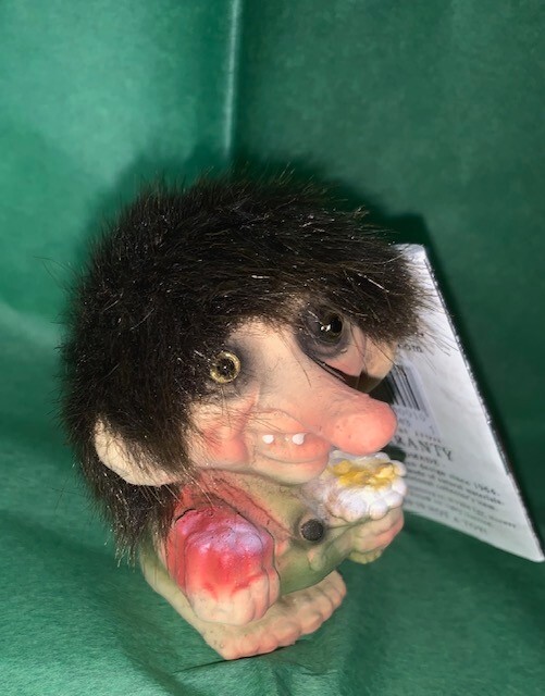 NyForm Troll " Gift & Flowers" Norwegian Design 3.25" NEW  w/Tag