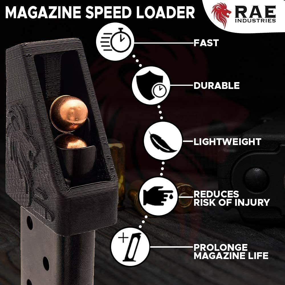 RAEIND Magazine Quick Ammo Speed Loader For Smith & Wesson M&P Shield USA MADE