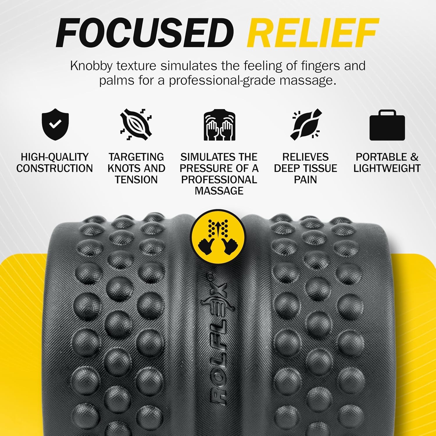 Rolflex SpineAline Back Roller – Muscle Rollers Deep Tissue Spine Alignment To