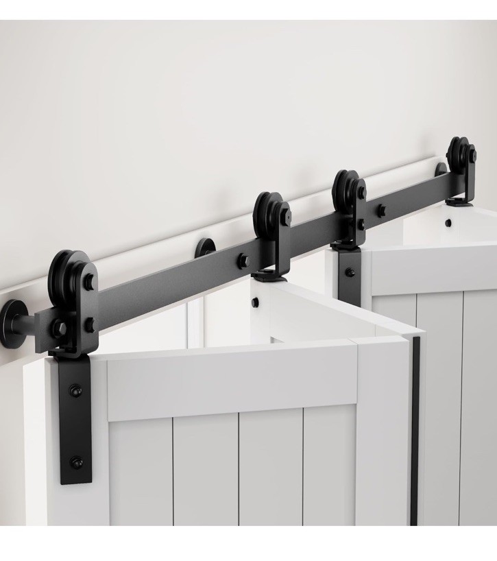 ZEKOO Bifold Barn Door Hardware: 60 in Hardware Kits for 56" Closet Doors
