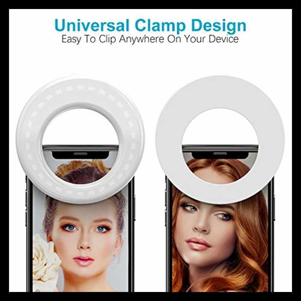 QIAYA Selfie Light Ring Lights LED Circle Cell Phone Laptop Camera WHITE NEW