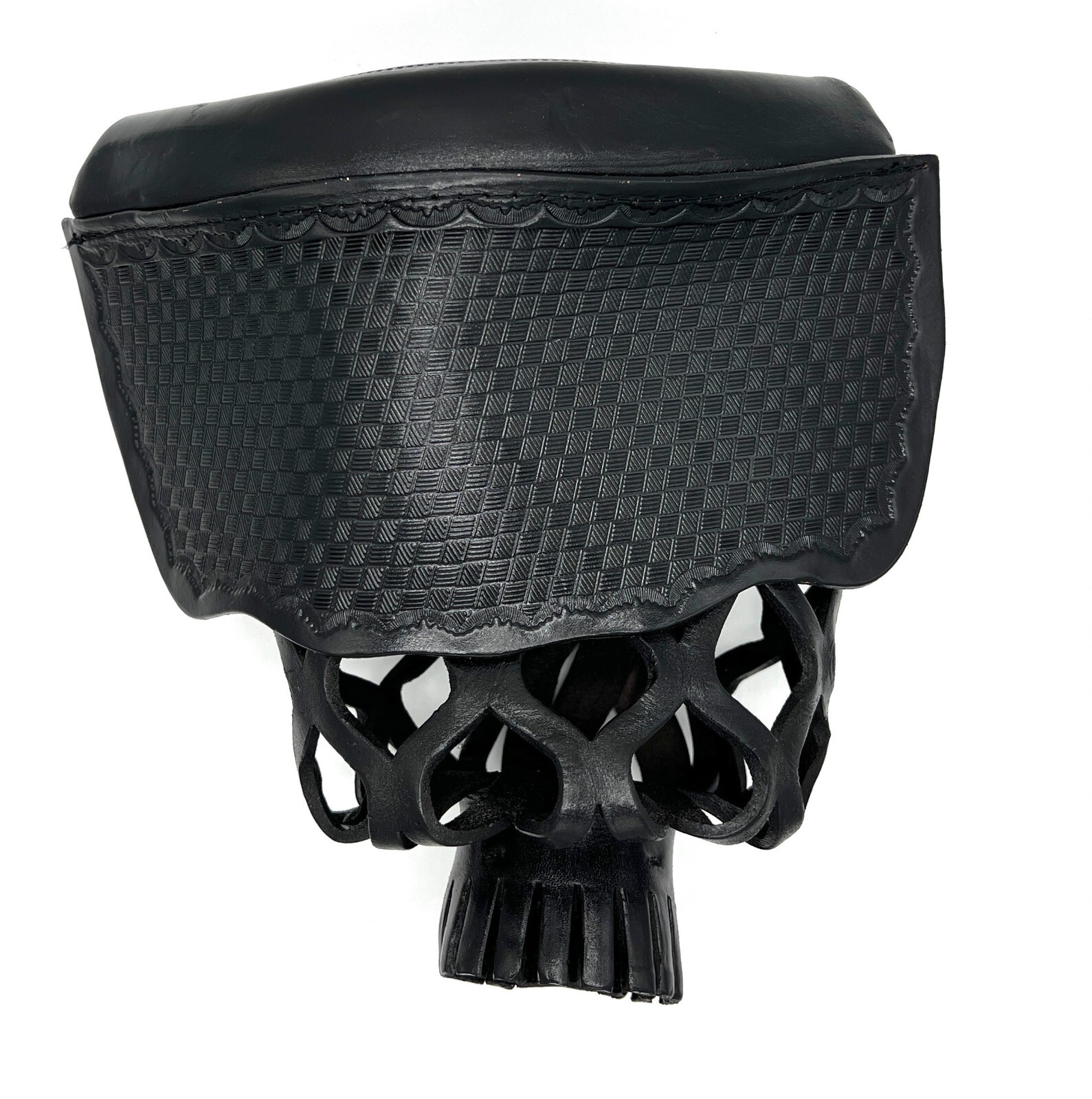 6pcs BLACK Genuine Leather Pool Table Pockets Mosaic Pattern