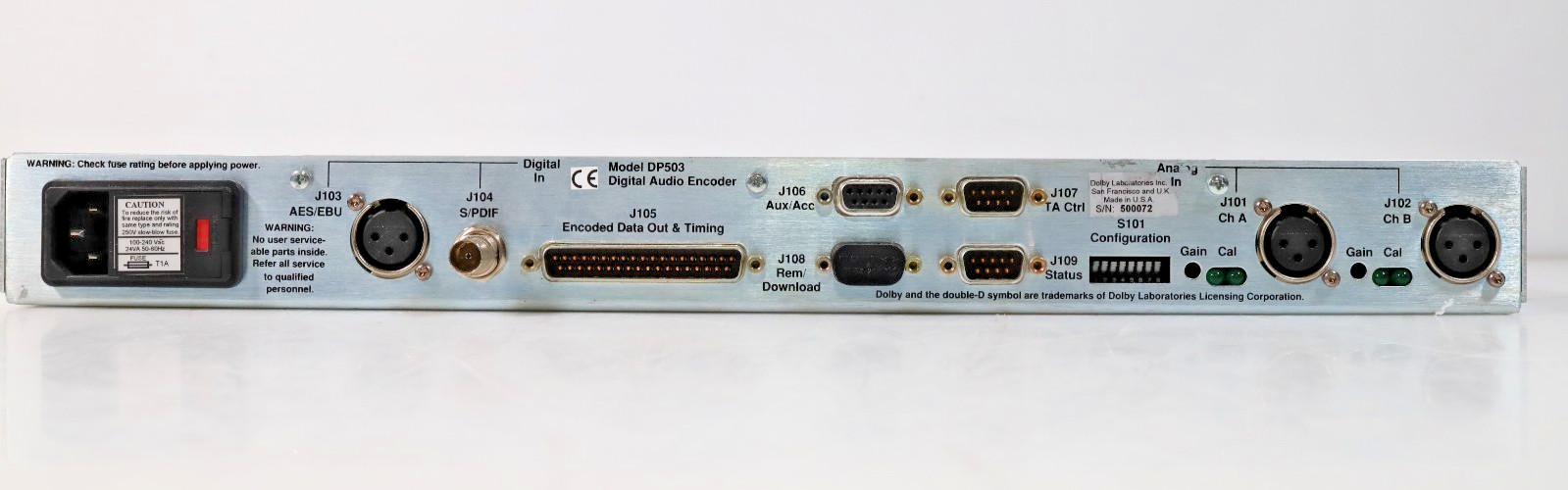 Dolby DP503 Digital Audio Encoder AC-2 Broadcast Rack Unit