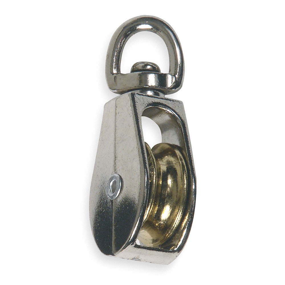 GRAINGER APPROVED 4PB89 PK 5 Pulley, Swivel, 100 lb Limit, 1 Sheave 4PB89