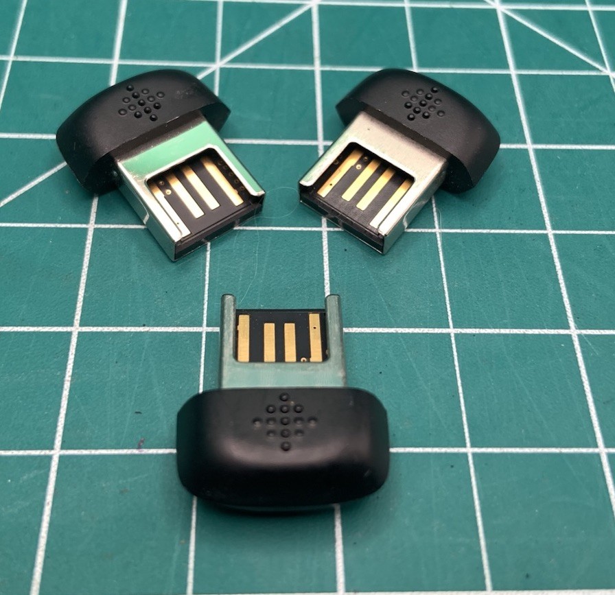 3 X OEM Fitbit Wireless Sync Dongle USB Charge, HR, Flex, One, Zip, Force, Surge