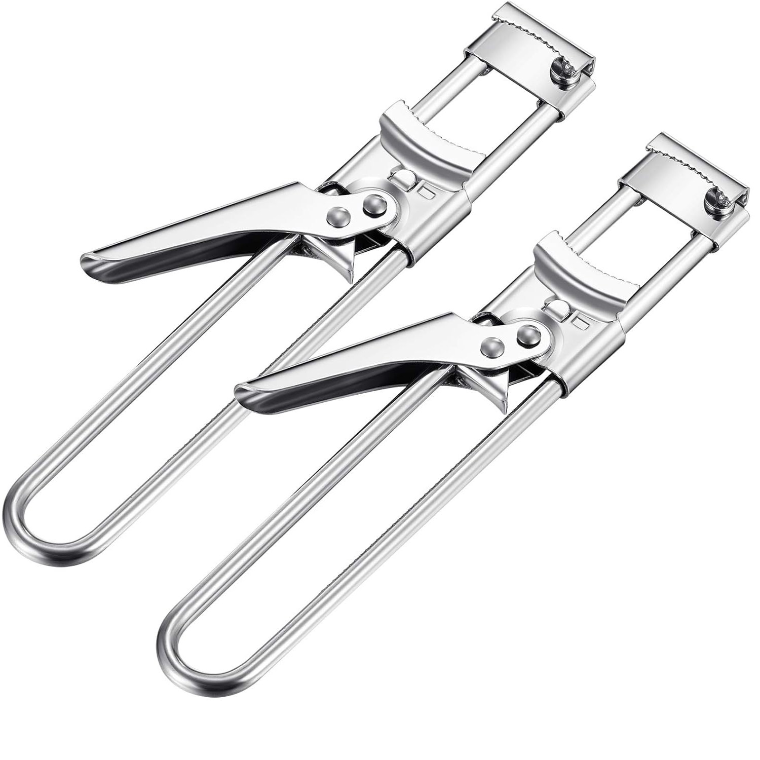 Adjustable Jar & Bottle Opener Set, Stainless Steel Lid Gripper