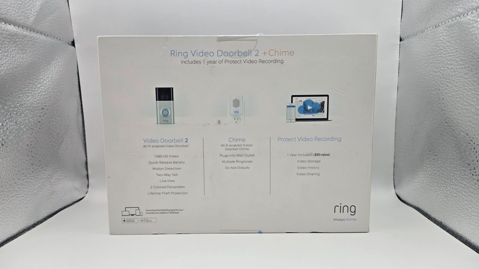Ring Video Doorbell 2 + Chime NIB Never Opened