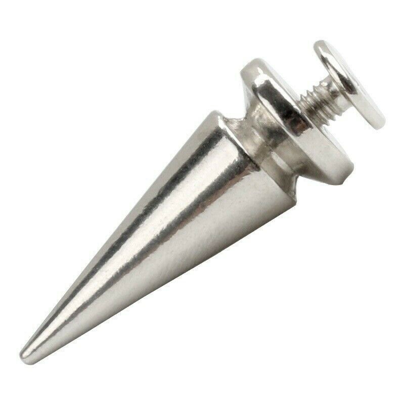 20x Silvery Cone Spikes Metallic Screw Back Studs Craft Cool Rivets Punk Quality