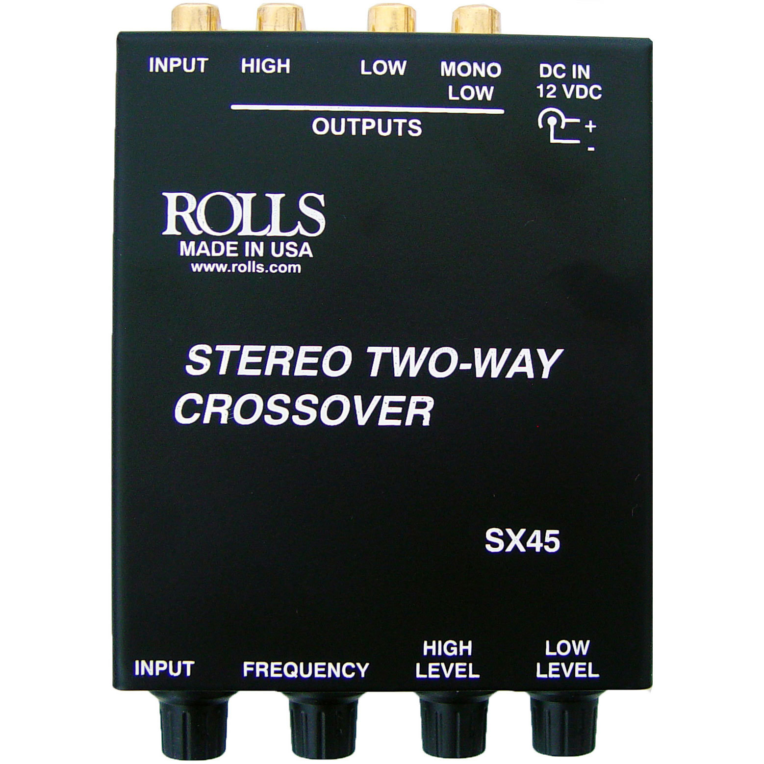Rolls SX45 Stereo Two-Way Mini Crossover w/Sub Output