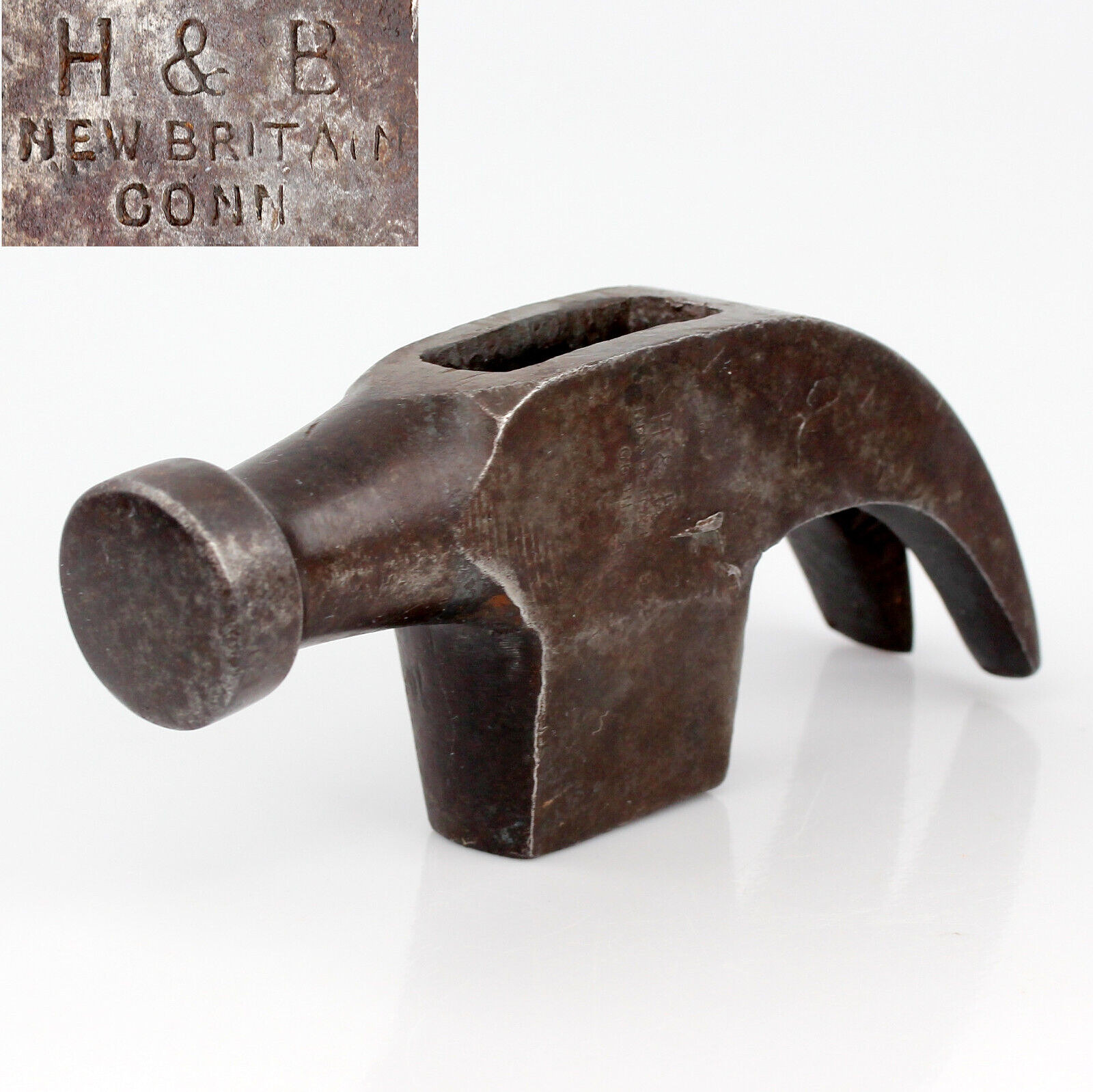 RARE c. 1853, H & B, Humason & Beckley New Britain Conn, Curved Claw Hammer 16oz