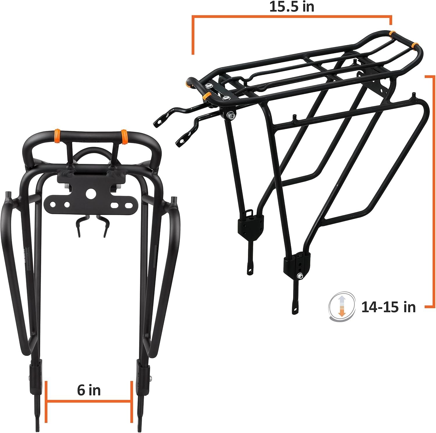 Bike Rack - Bicycle Touring Carrier Plus+ for Disc Brake/Non-Disc Brake Mount