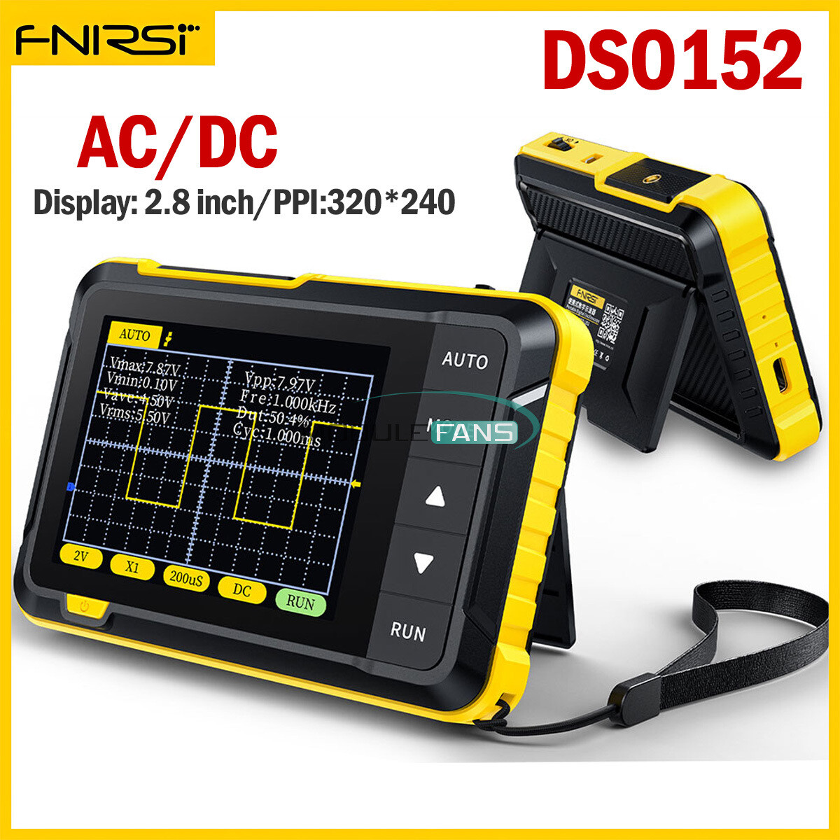 FNIRSI DSO152 Handheld Mini Oscilloscope Small Portable Digital Oscilloscope