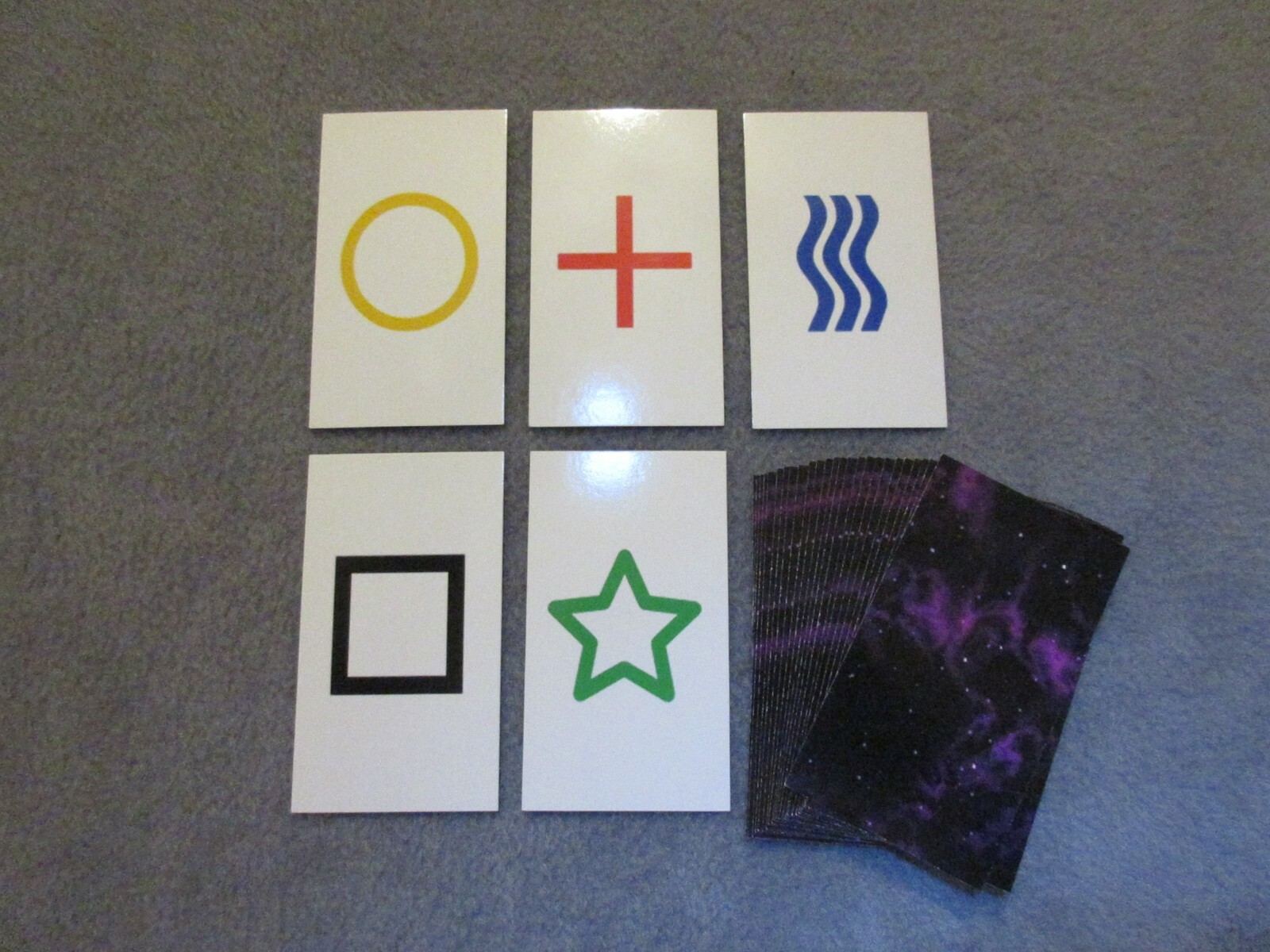 3PK E02C Low Cost zener style ESP Testing Cards - not marked - not a magic trick