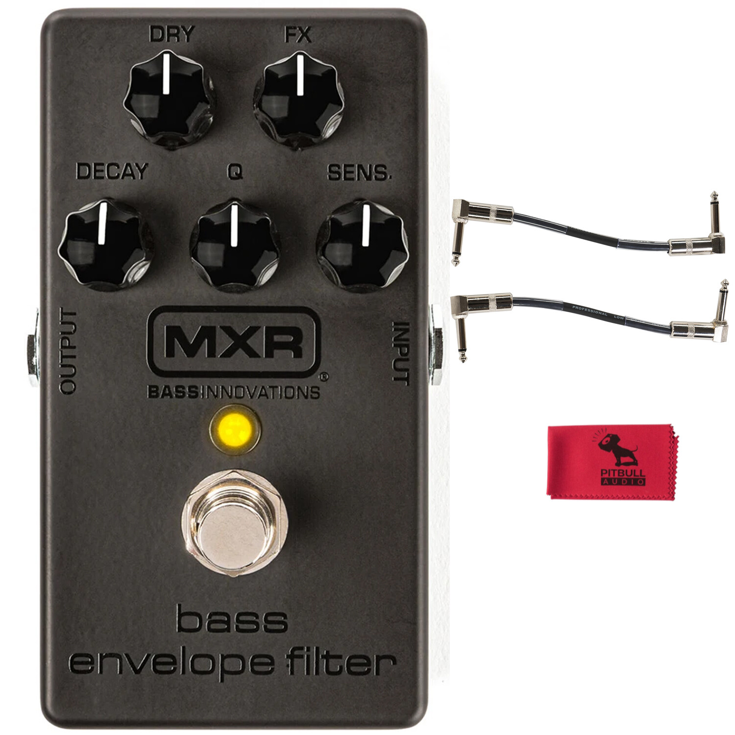 MXR M82B Special Edition Blackout Bass Envelope Filter Pedal w/ Cables & Cloth