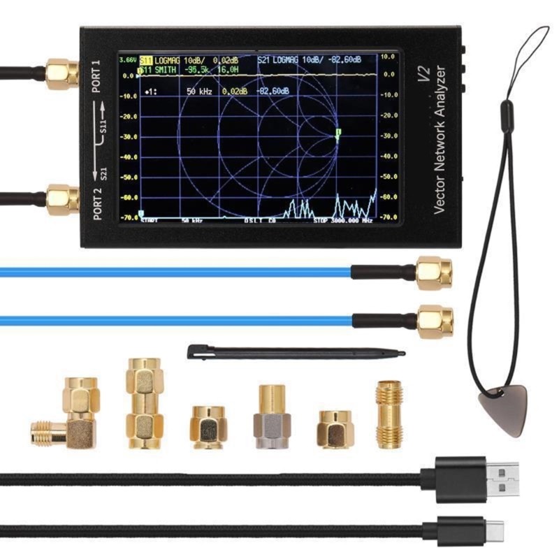 Portable Analyzing 50kHz-3GHz With Large 4.3inch Screen VHF UHF VNA SWR