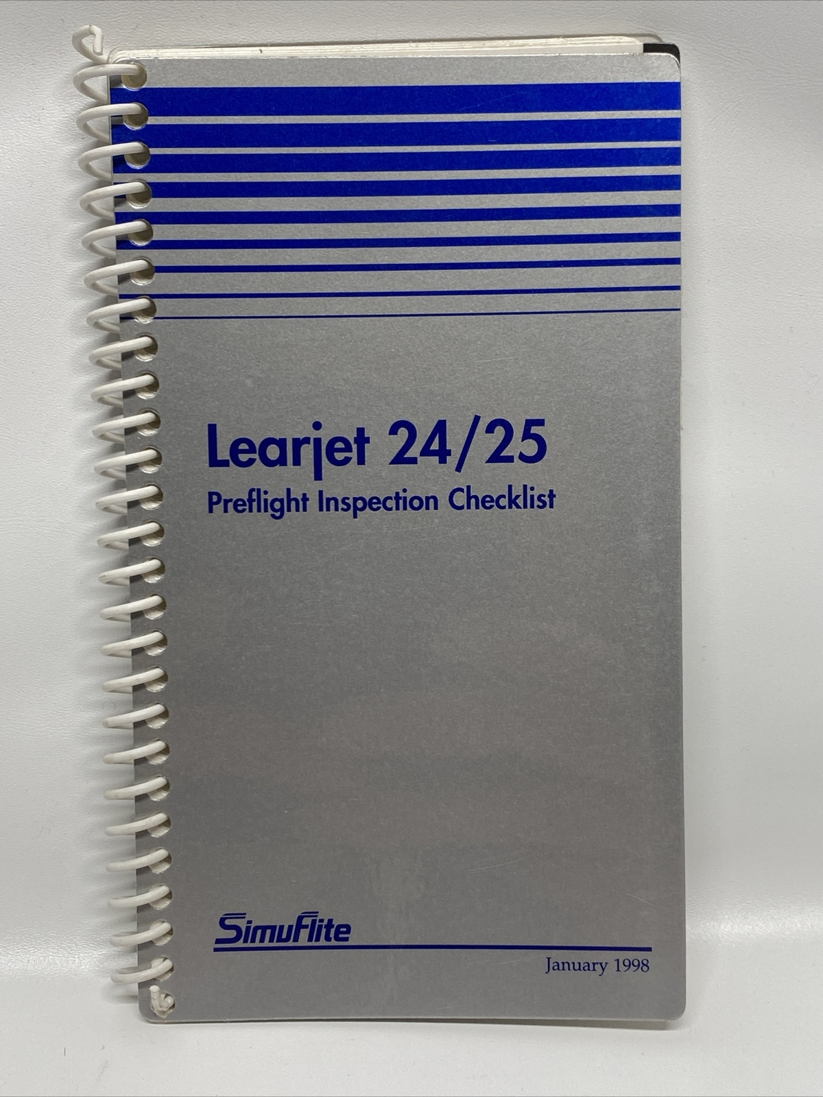 Learjet 24 & Lear jet 25 Preflight Inspection Checklist Handbook Manual