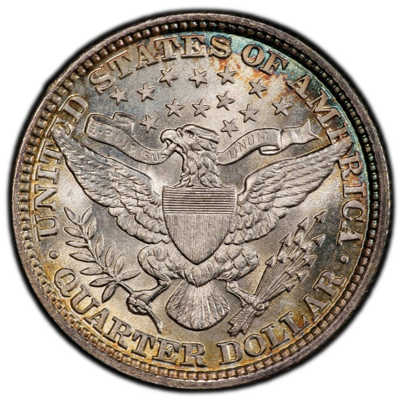 1892 25c PCGS MS 66 ~ BEAUTIFUL SILVER BARBER QUARTER
