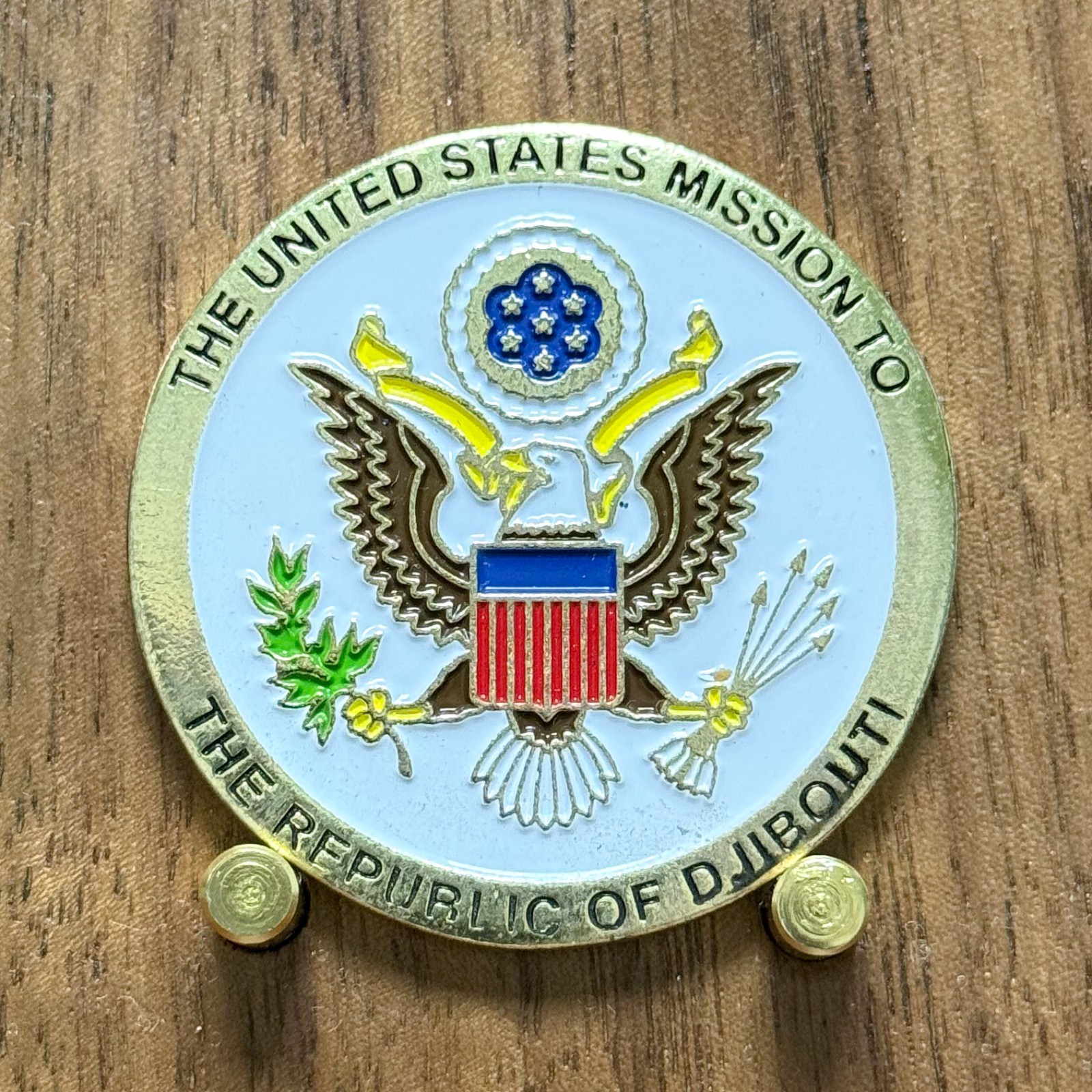 The United States Mission to Djibouti Partnership Challenge Coin  W#3