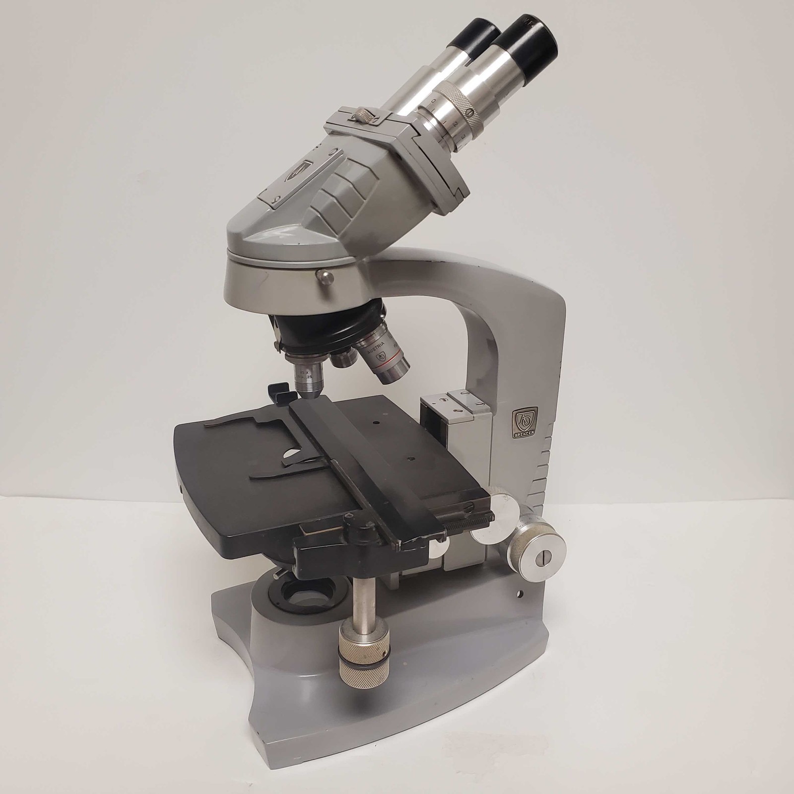 AO American Optical Spencer Series 4 Microscope, Made in U.S.A. AS-IS