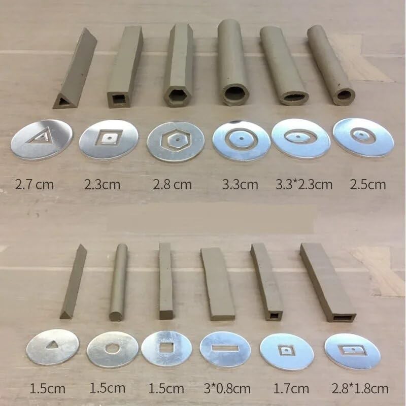 Versatile Clay ,Clay Extruder w/12 Different Molds + 1 Solid Disc + 1 pc Clay...
