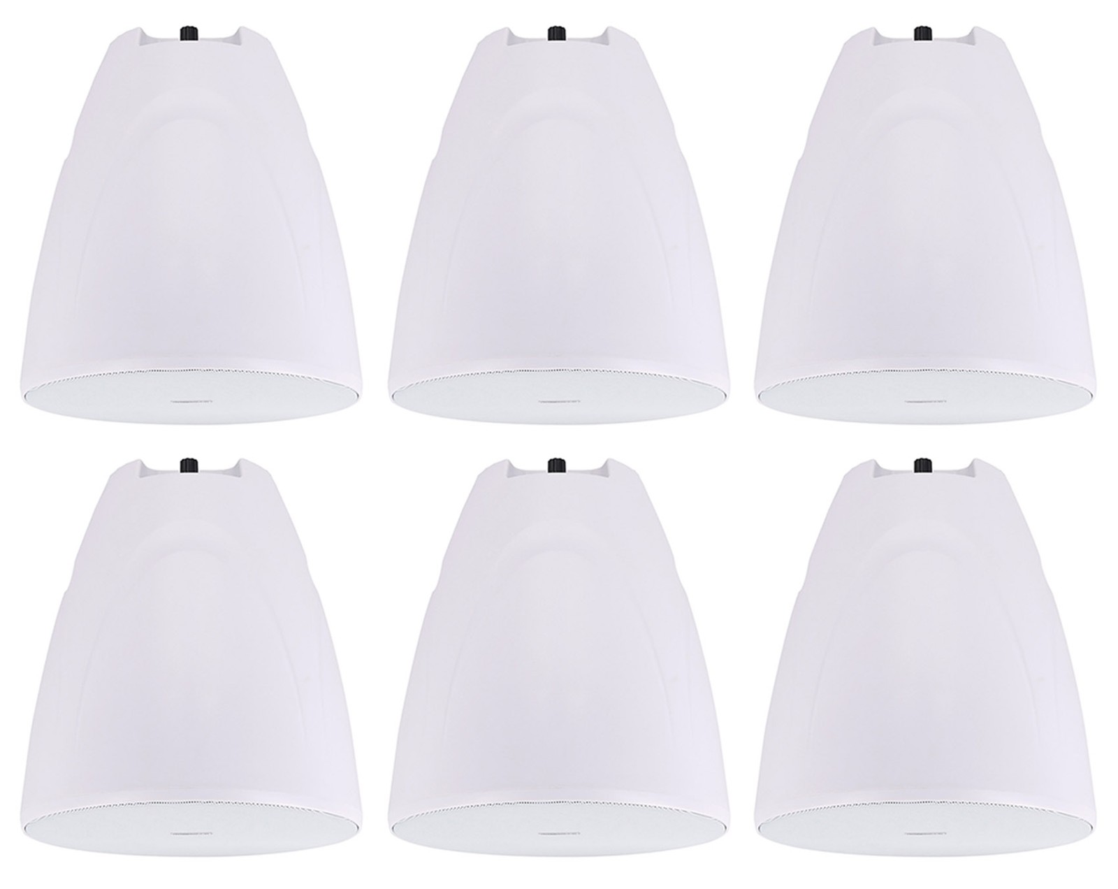 6) Rockville PEN-80T White 8" 70V Hanging Pendant Speakers Commercial/Restaurant